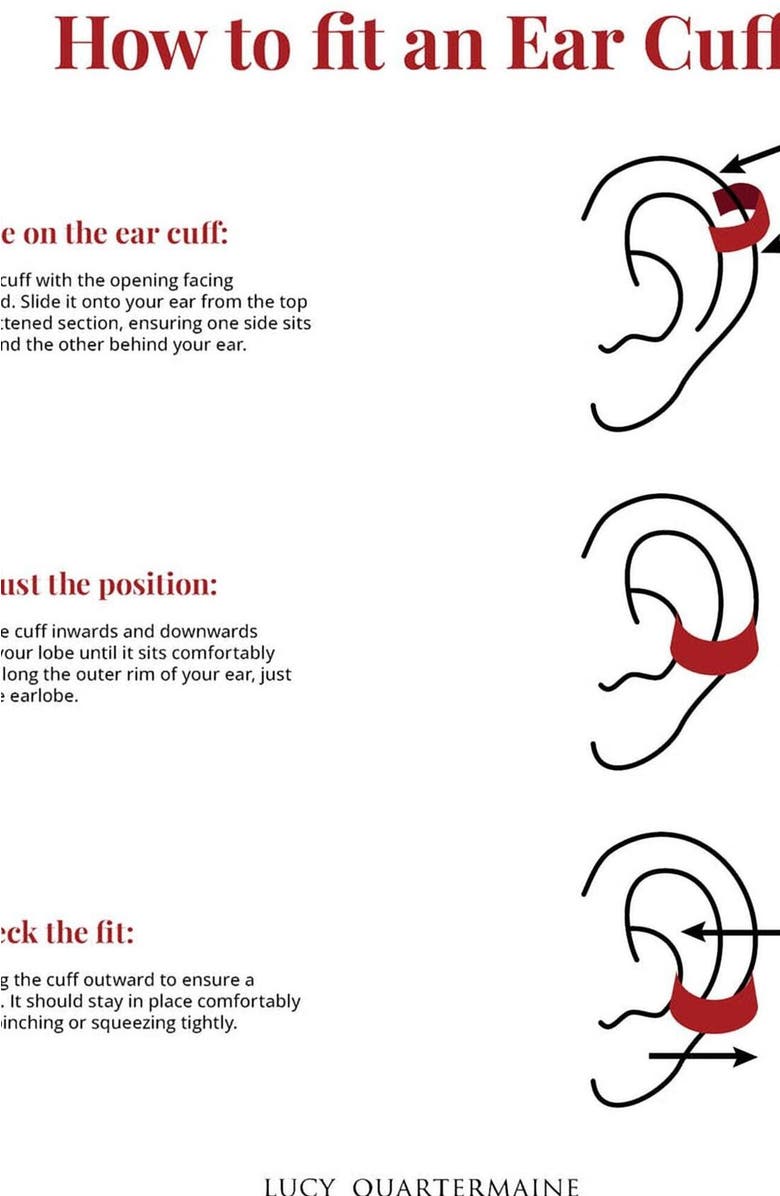 Lucy Quartermaine Elements Ear Cuff, Alternate, color, Sterling Silver