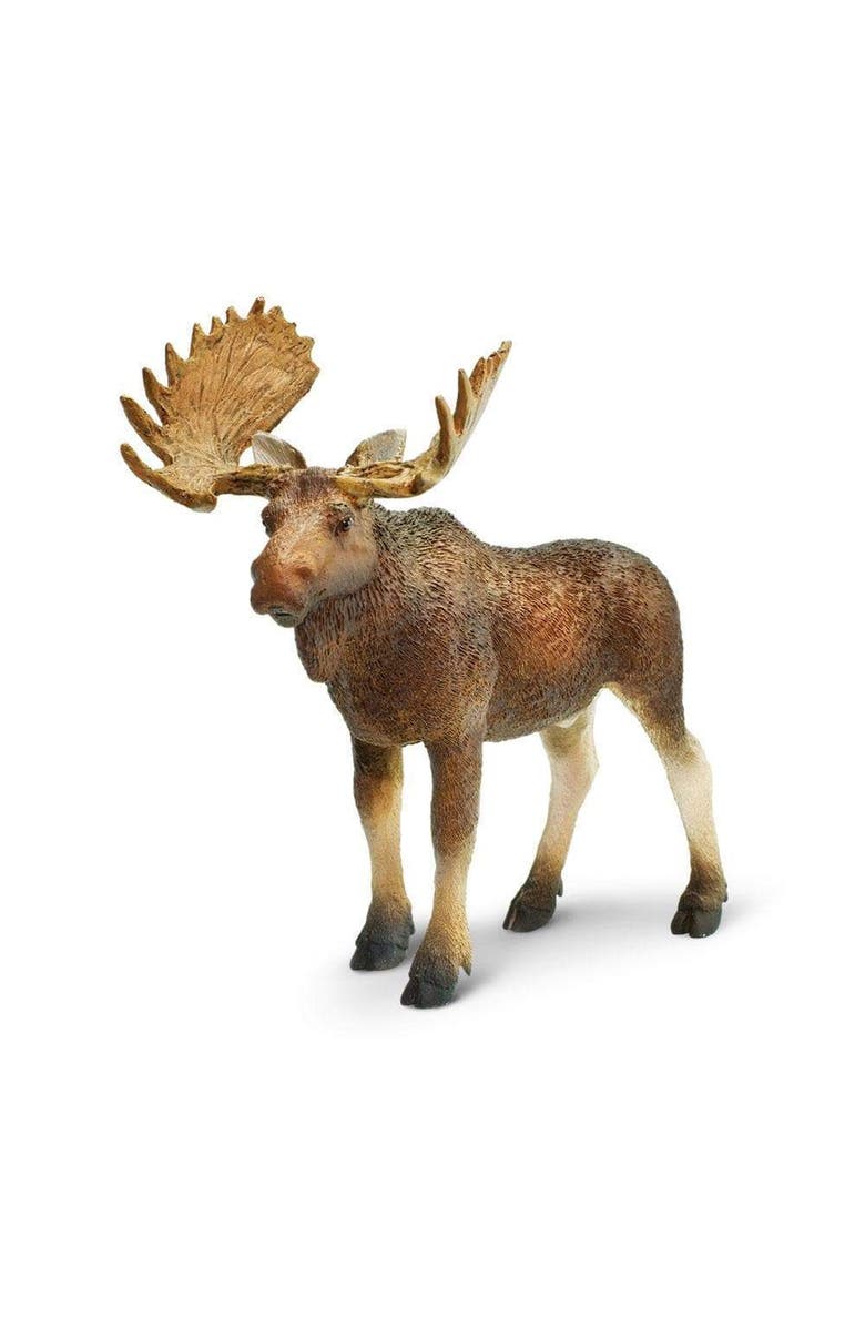 Safari Ltd. Bull Moose Kids Toy Figure, Alternate, color, NO COLOR