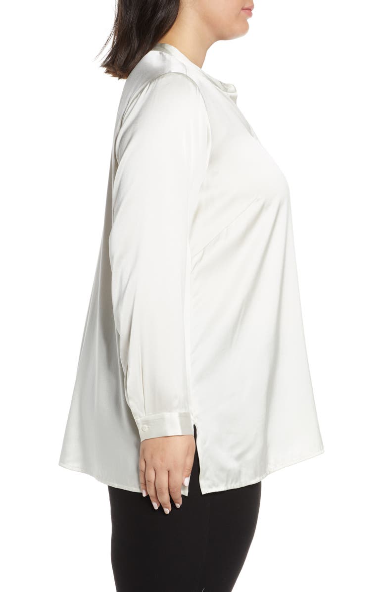 Eileen Fisher Band Collar Shirt, Alternate, color, 