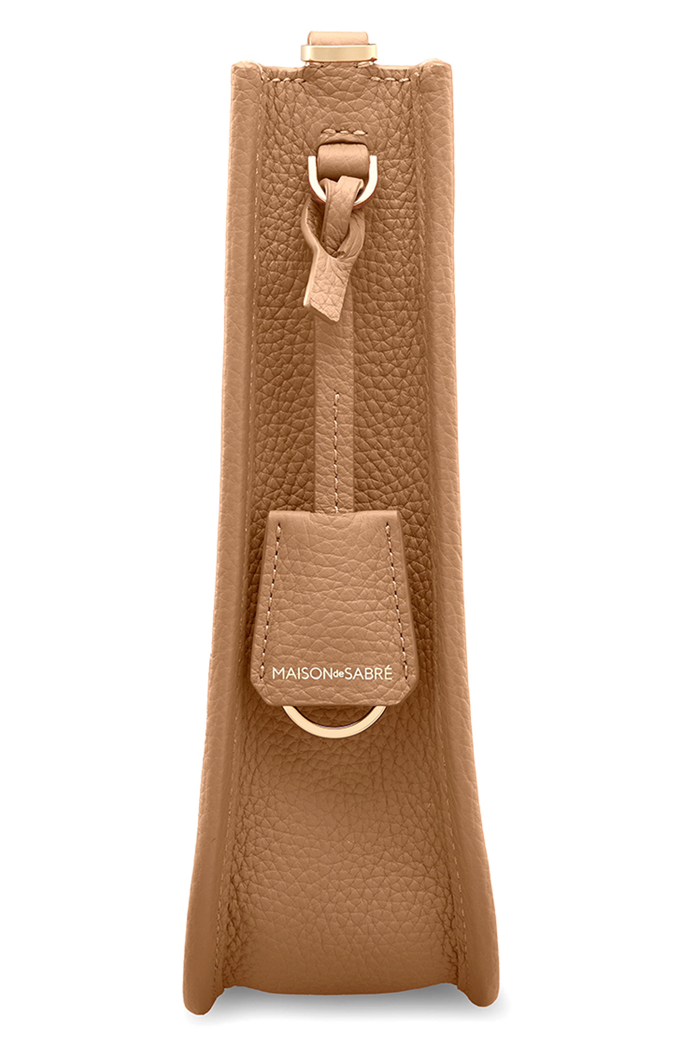Leather Mini Saddle Bag, Alternate, color, Sandstone Brown