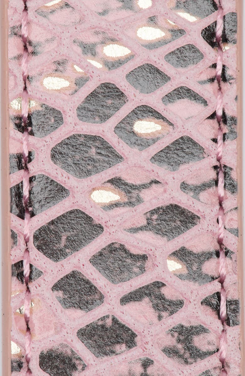 Kurt Geiger London Shimmer Snakeskin Faux Leather Belt, Alternate, color,