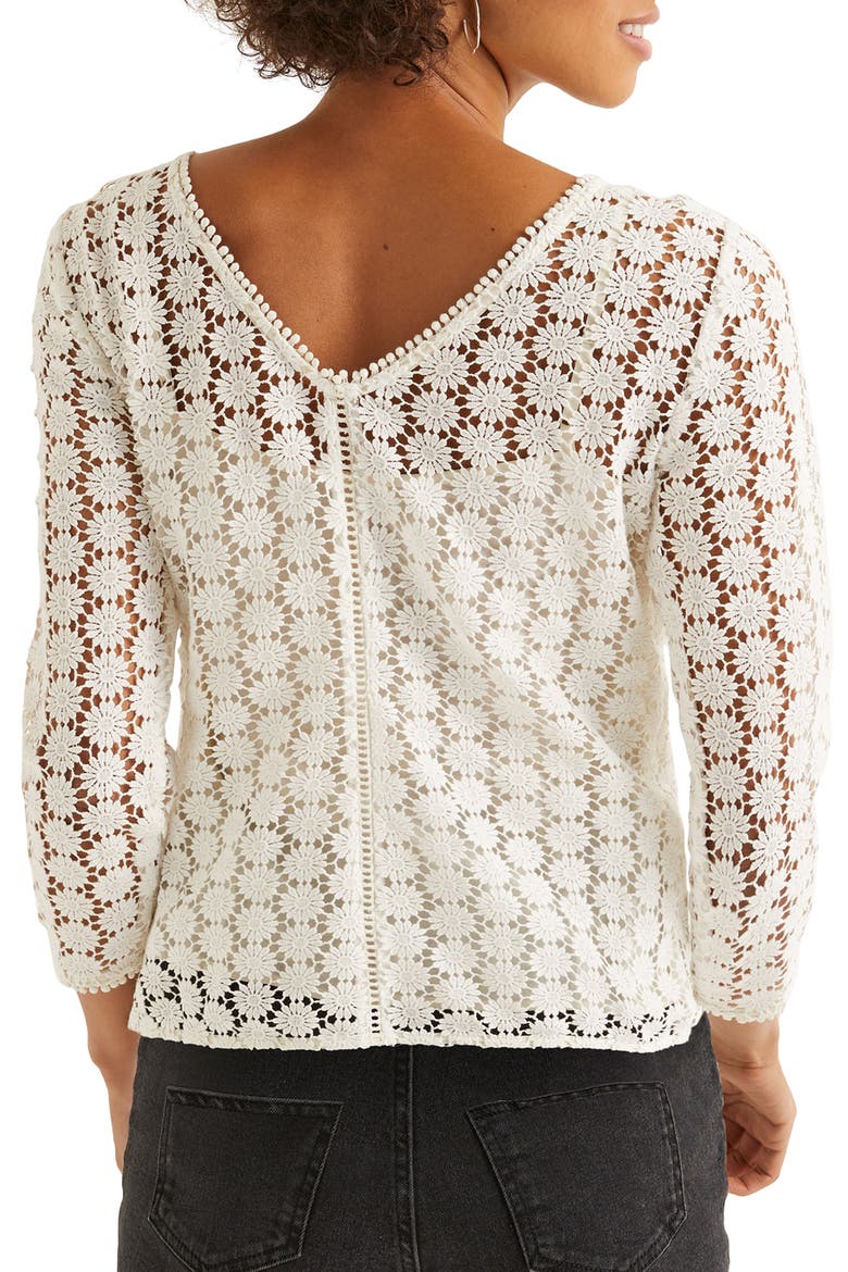 Arabella Lace Top, Alternate, color, IVORY