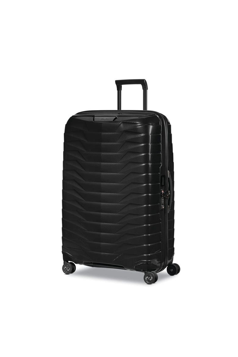 Proxis Hardside 25" Medium Checked Spinner Luggage, Main, color, Black
