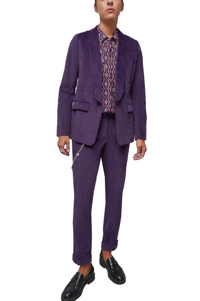 The Empower Velveteen Tux Blazer, Main, color, PLUM