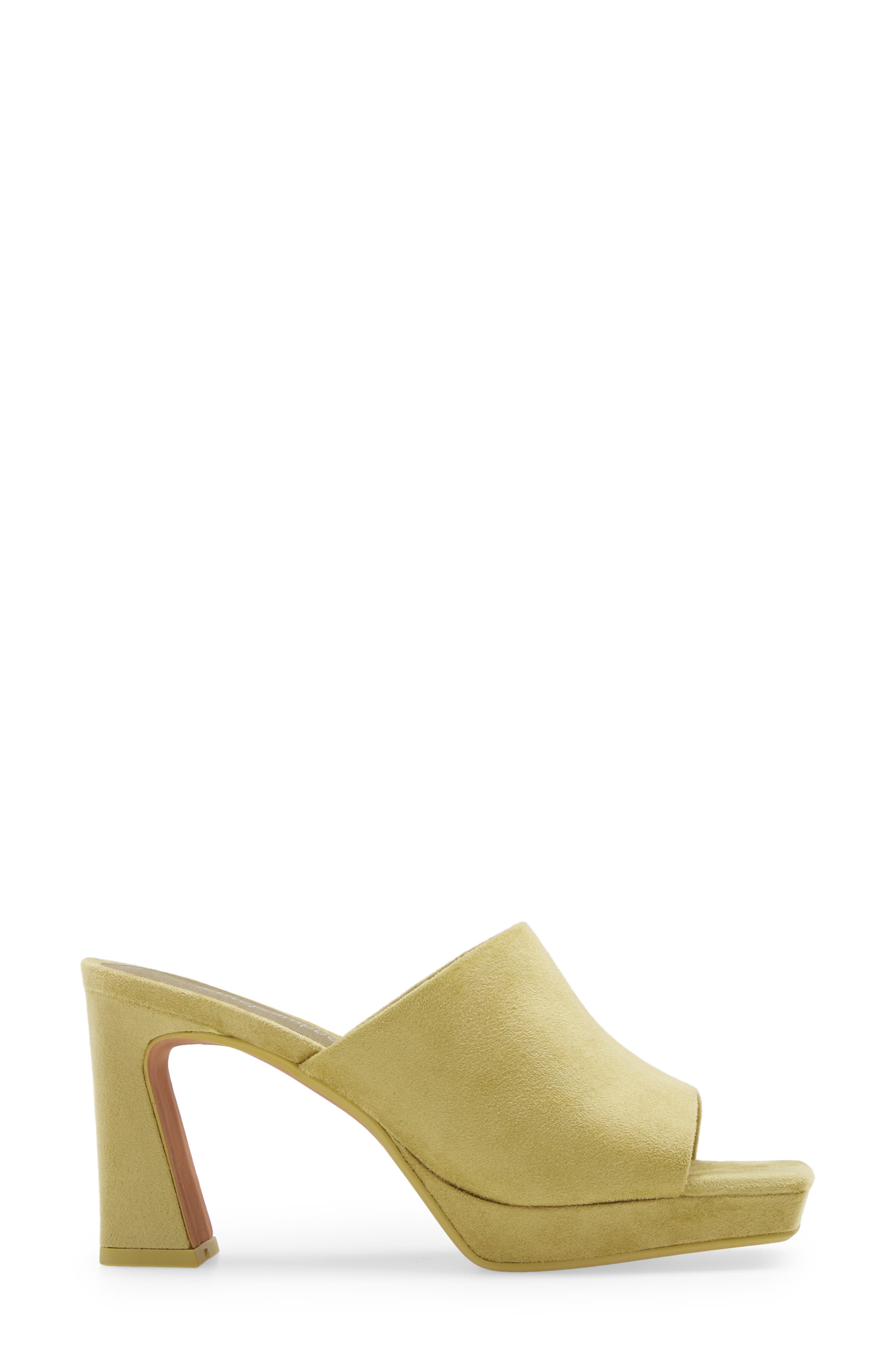 Caviar Platform Slide Sandal, Alternate, color, GREEN SUEDE