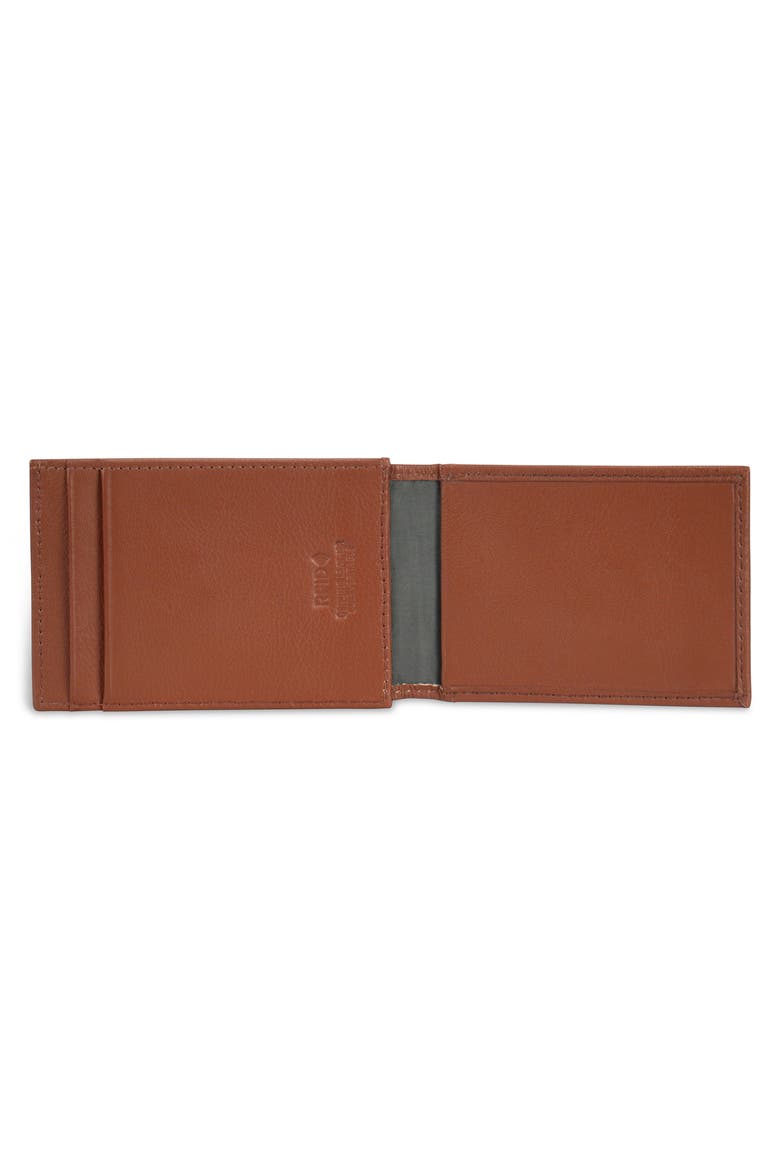 Onyx Leather RFID Hybrid Card Case, Alternate, color, BROWN