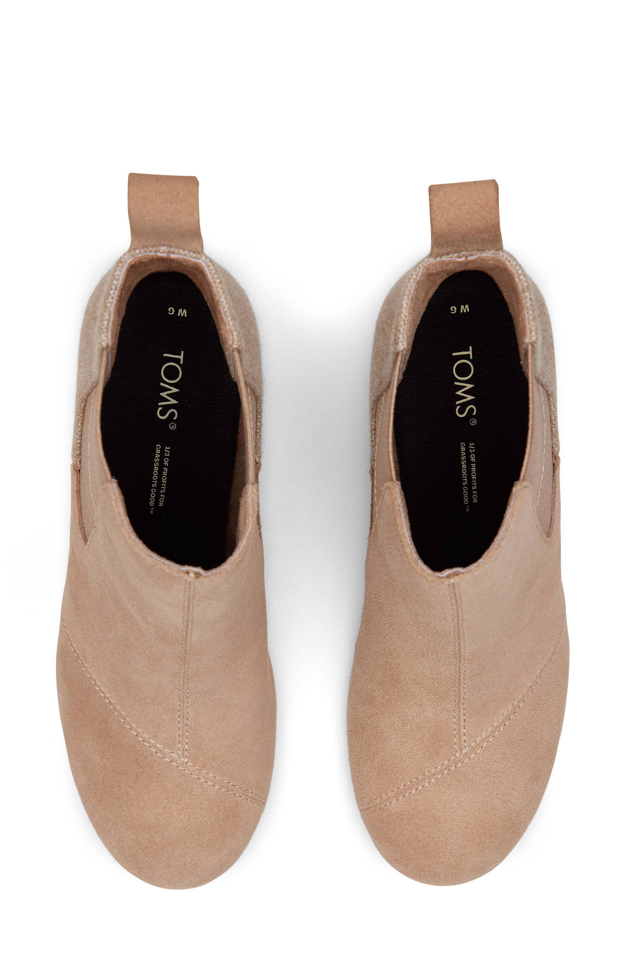 Bailey Herringbone Wedge Bootie, Alternate, color, TAUPE