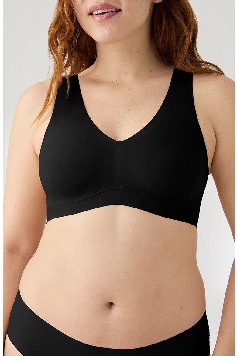 Body Lift V-Neck Bralette, Main, color, BLACK