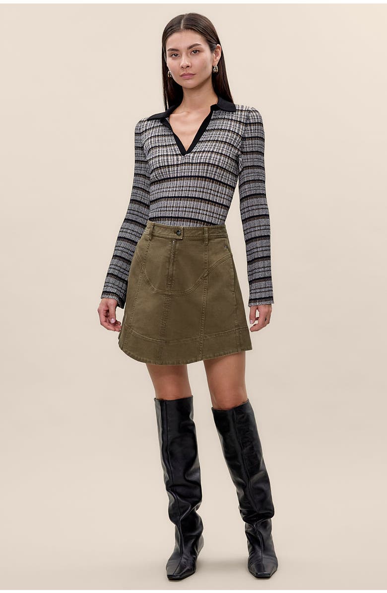 Rebecca Taylor Carmen Garment Dyed Skirt, Main, color, Olive