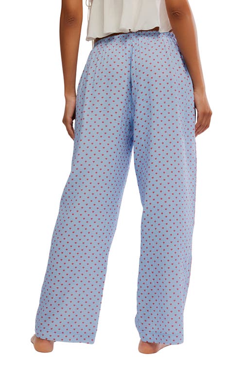 Free People Be Mine Heart Pyjama Pants In Blue