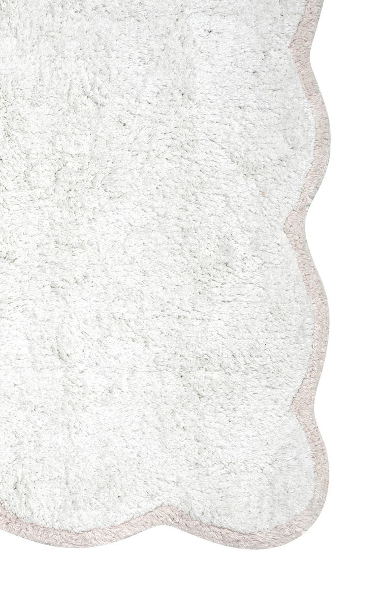 VCNY HOME Scalloped Cotton Bath Rug, Alternate, color, White