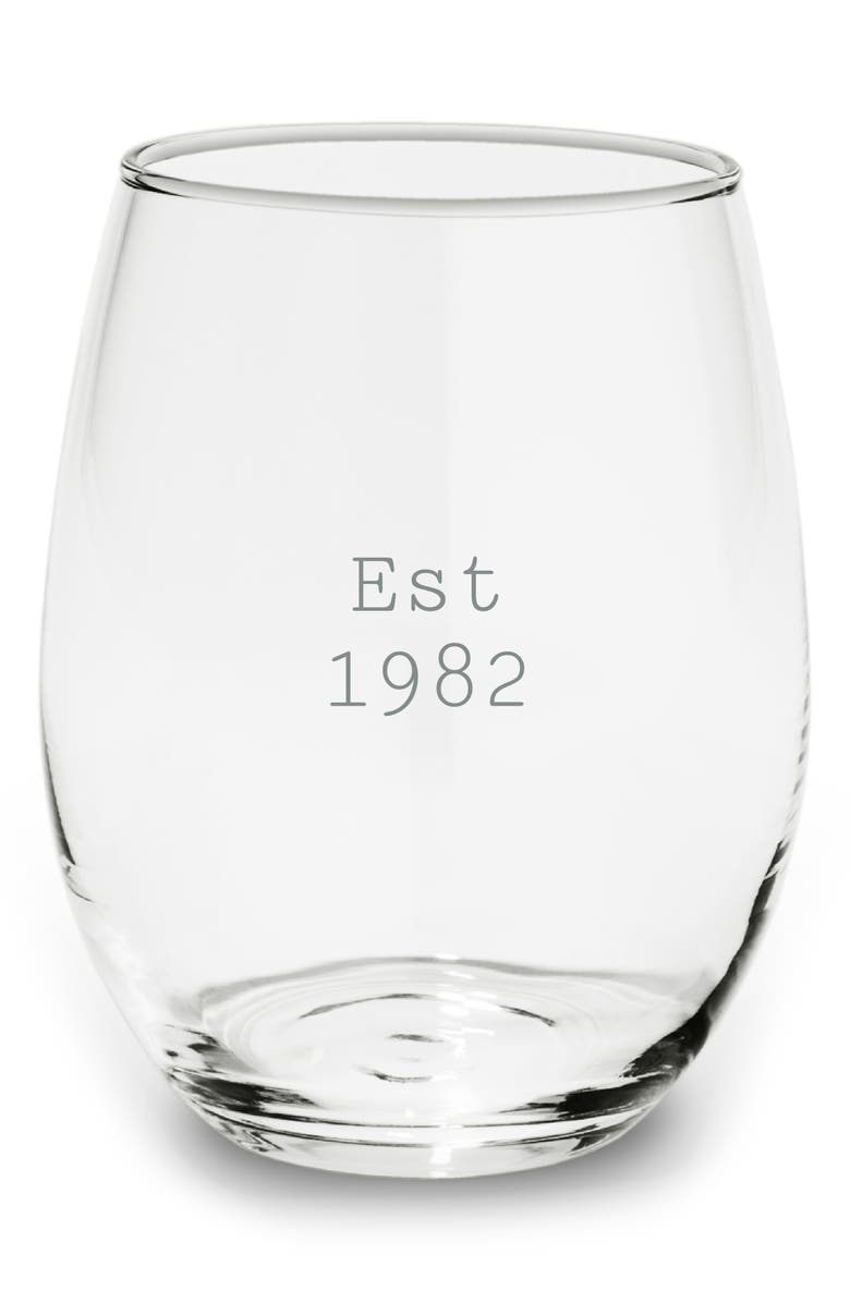 SHUTTERFLY Personalized Stemless Wine Glass, Alternate, color,