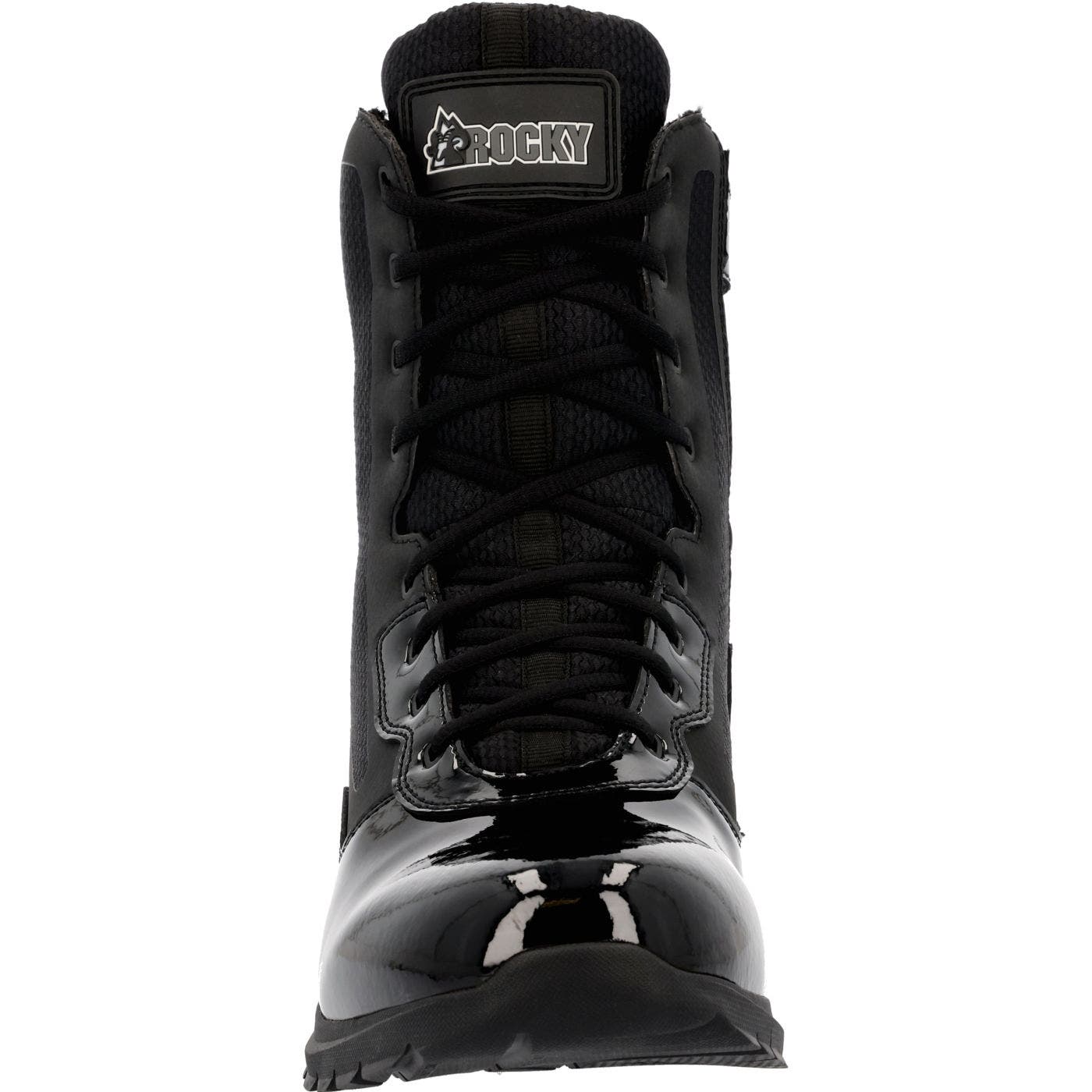 Rocky 8" Black Side Zip Public Service Boot, Alternate, color, Black