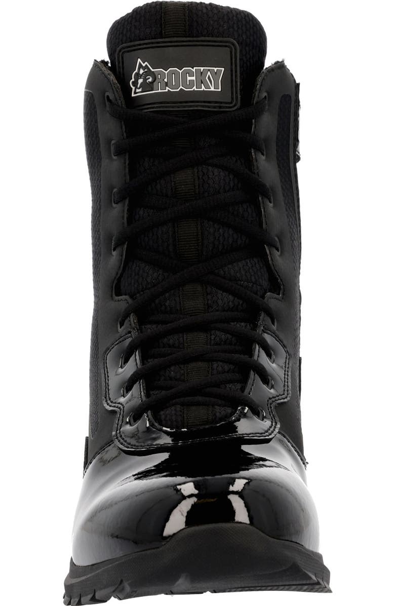 Rocky 8" Black Side Zip Public Service Boot, Alternate, color, Black