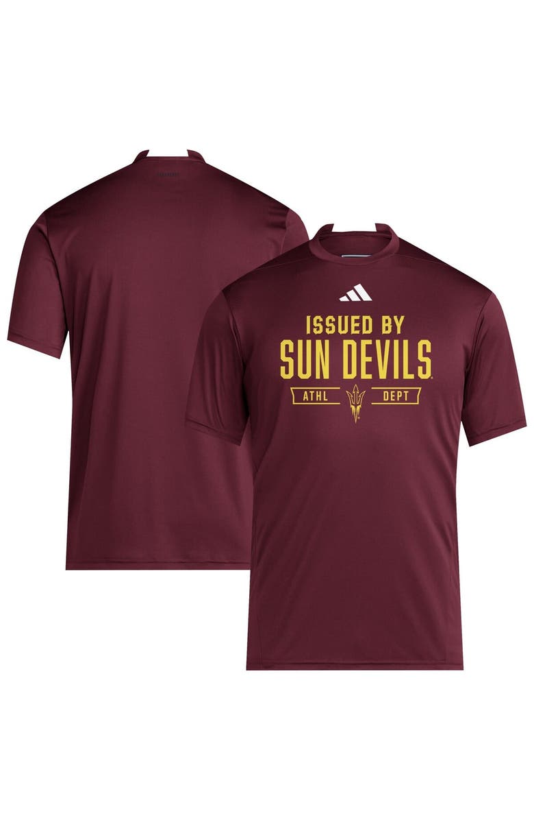 adidas Men's adidas Maroon Arizona State Sun Devils 2025 Training Performance Team T-Shirt, Main, color, Maroon