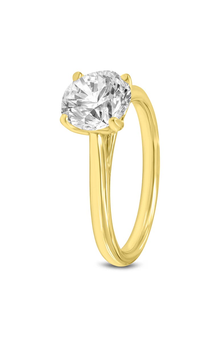 LuvMyJewelry Nyra 14K Yellow Gold Round Lab Grown Diamond Classic Solitaire Engagement Ring - 1.5 ctw, Alternate, color, 14K Yellow Gold