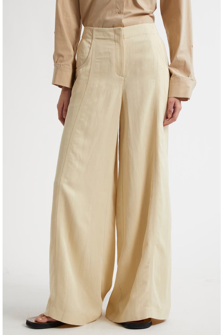Demie Wide Leg Pants, Main, color, FRENCH BUTTER