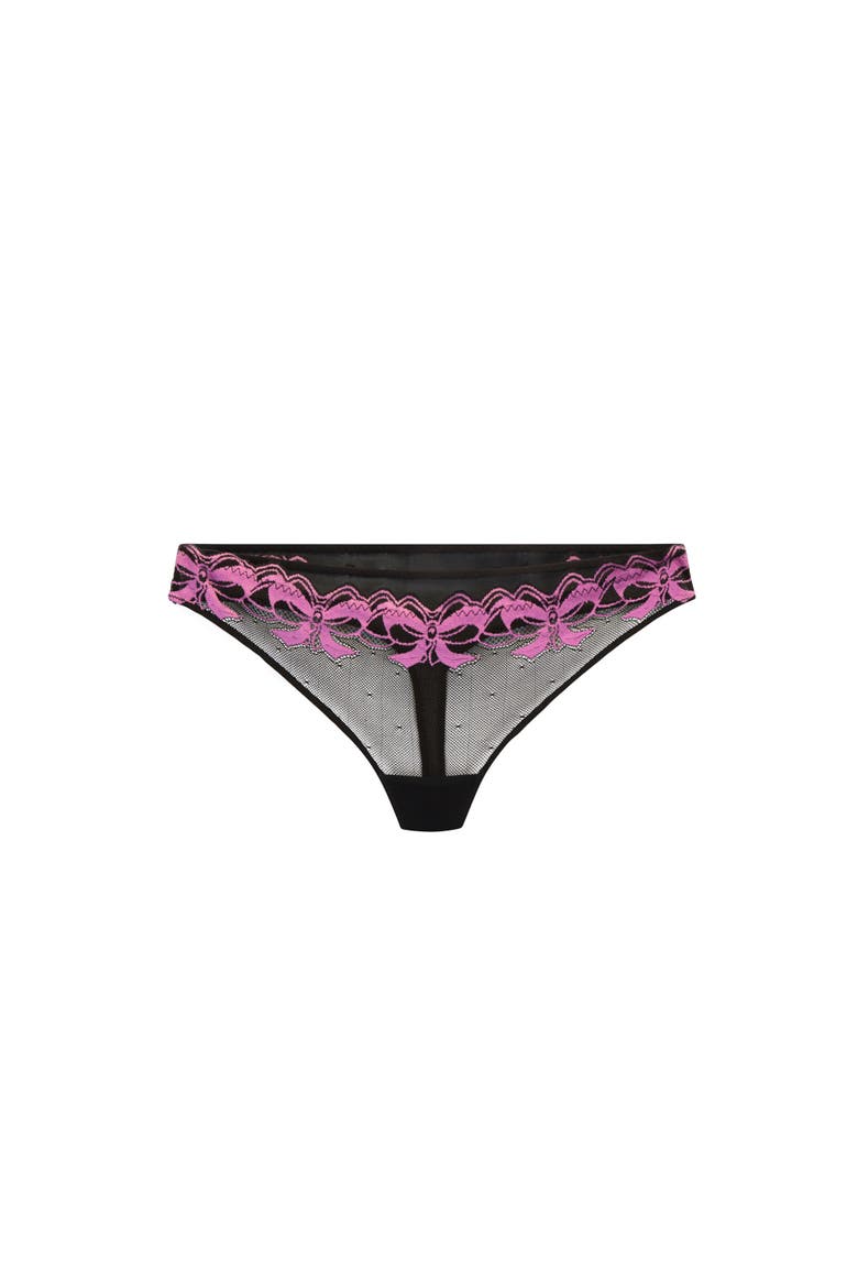 Audrina Thong Panties, Alternate, color, Black