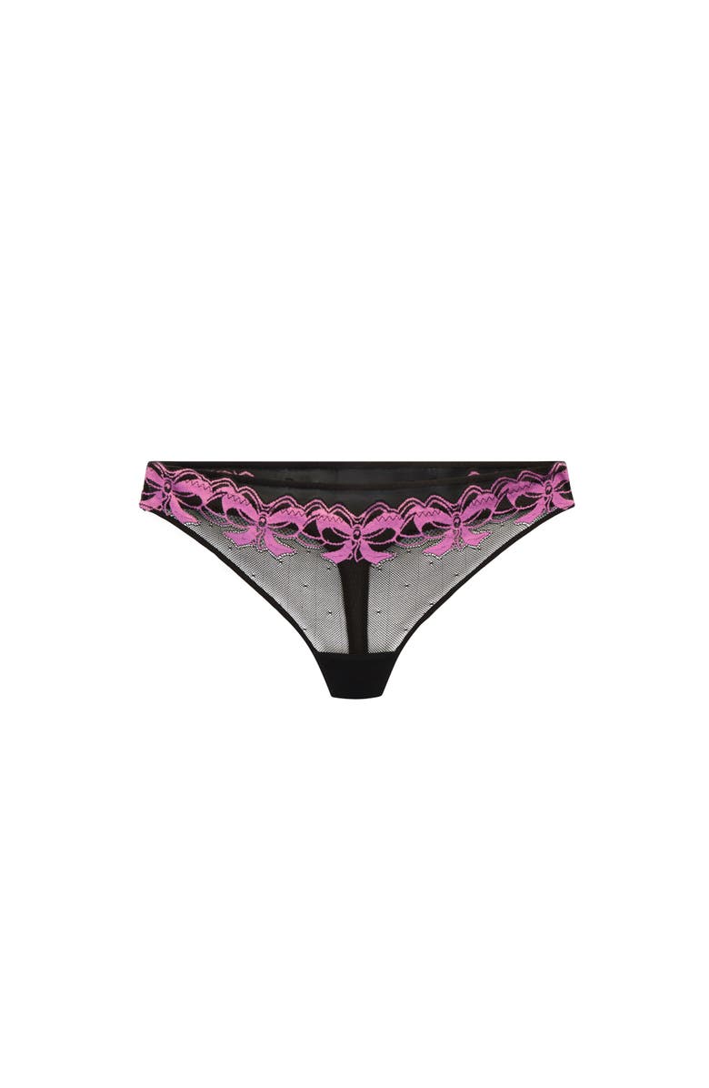 Adore Me Audrina Thong Panties, Alternate, color, Black