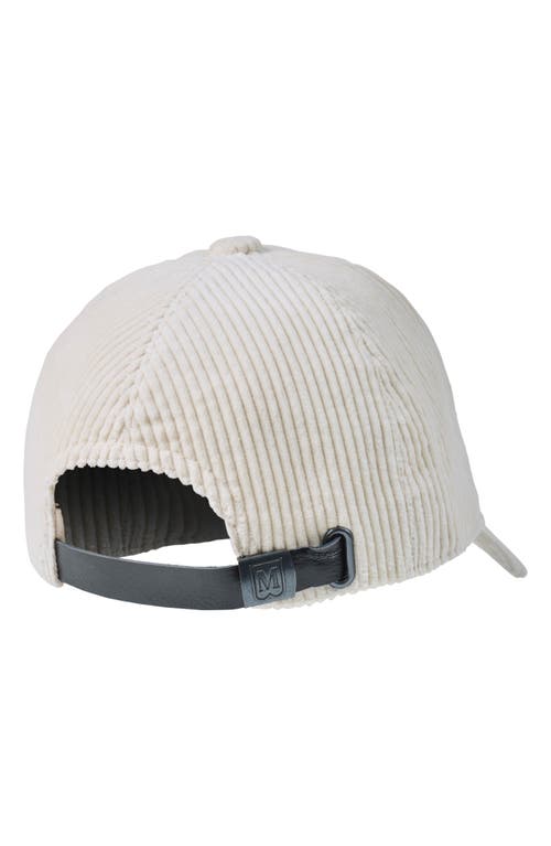 Bruno Magli Wide Wale Corduroy Baseball Cap In White