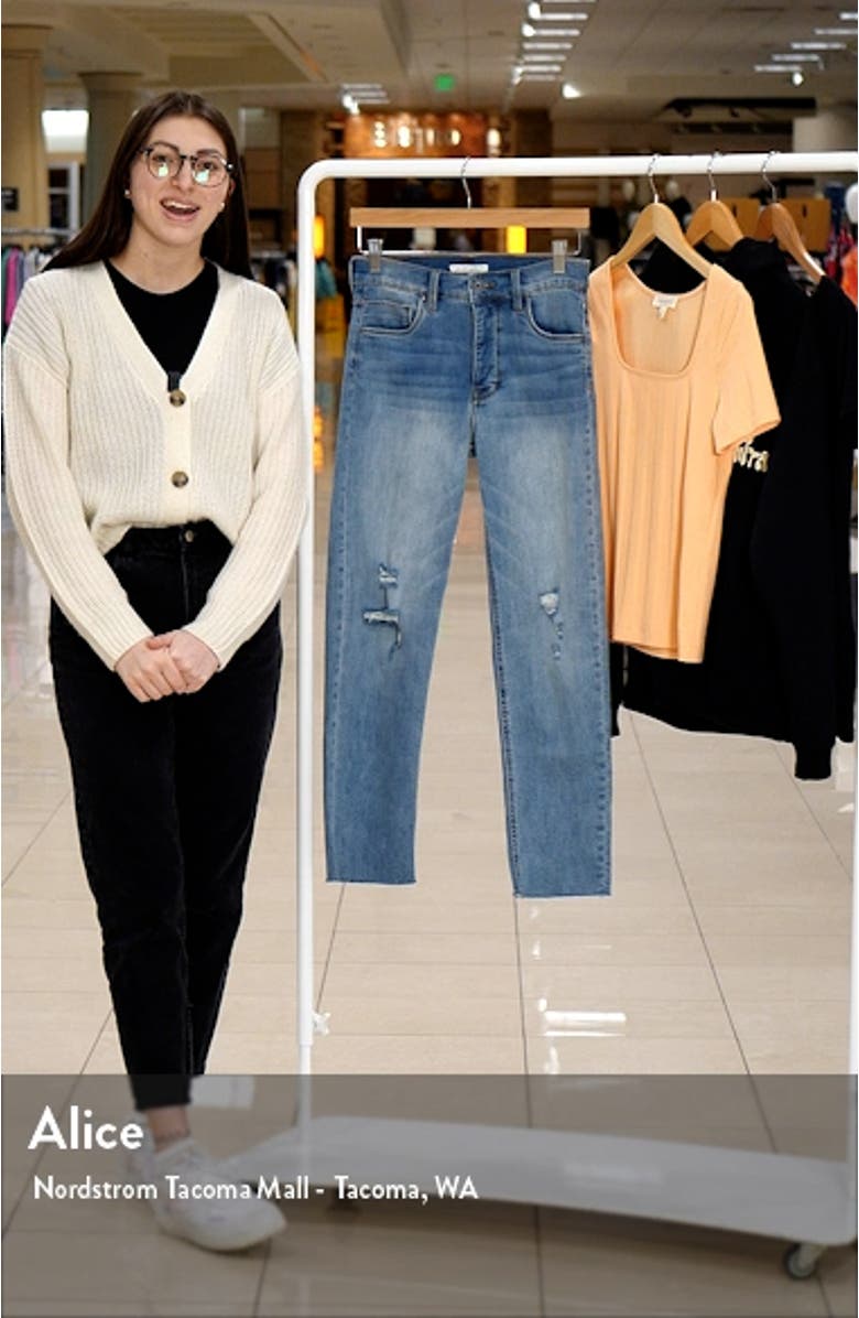 Pierce High Waist Straight Leg Ankle Jeans, sales video thumbnail