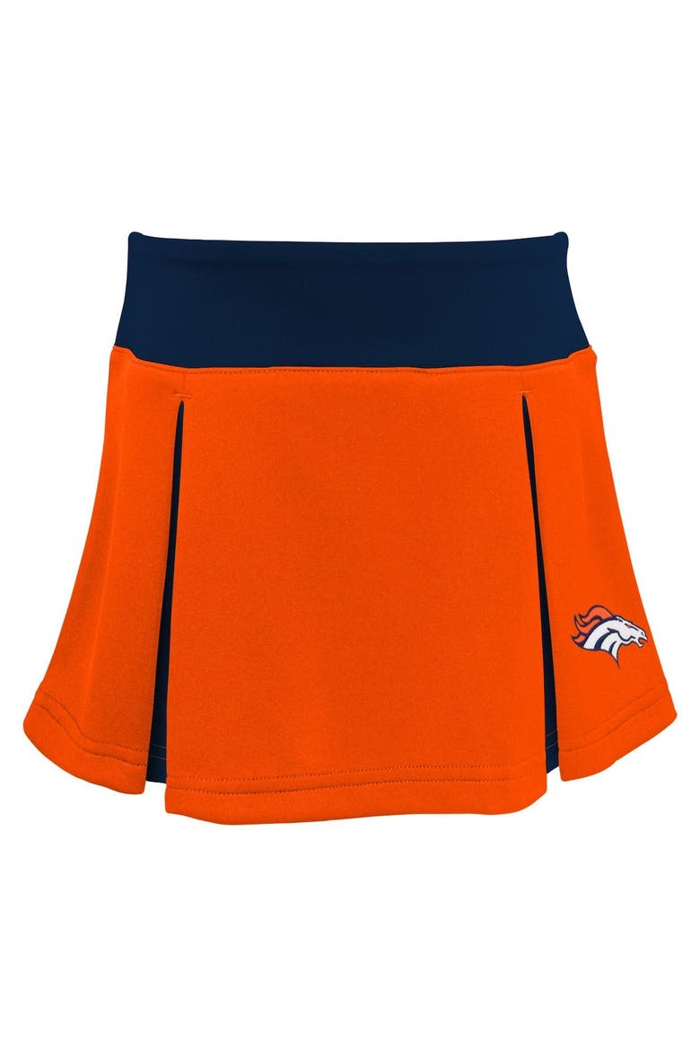 Girls Youth Orange Denver Broncos Spirit Two-Piece Cheerleader Set, Alternate, color, Orange