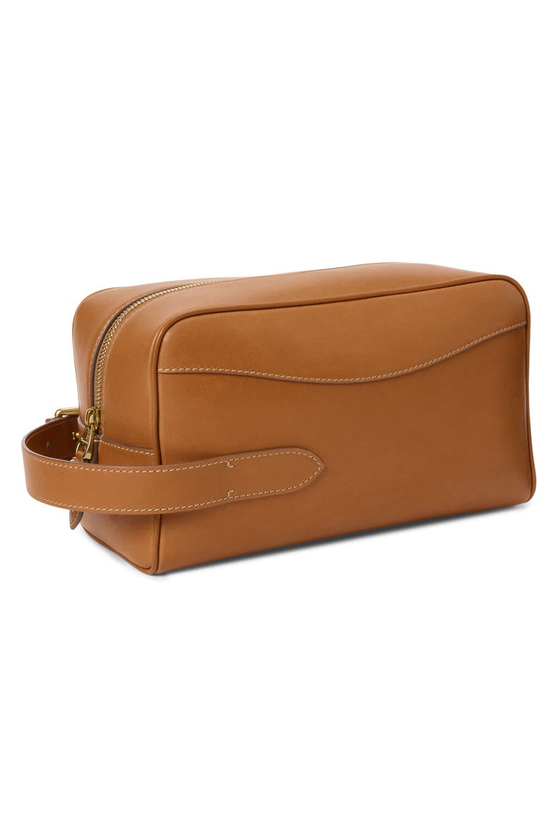 Bedford Calfskin Leather Dopp Kit, Alternate, color, RL BROWN