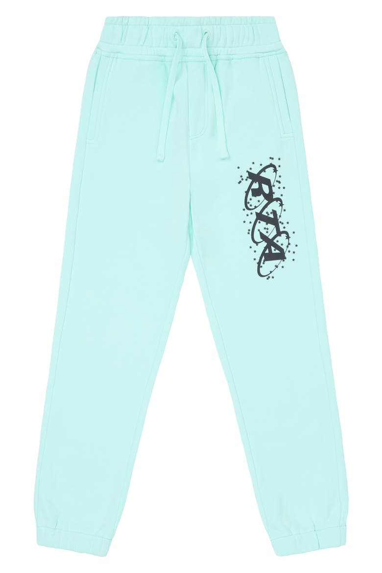 Kids' Ewan Cotton Sweatpants, Main, color, TURQUOISE PLANETARY RTA