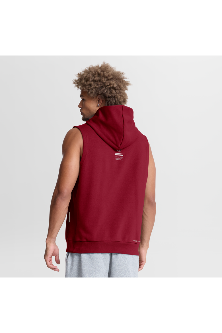 Men's Nike  Cardinal Stanford Cardinal 2026 Sideline Sleeveless Dri-FIT Hoodie, Alternate, color, Cardinal