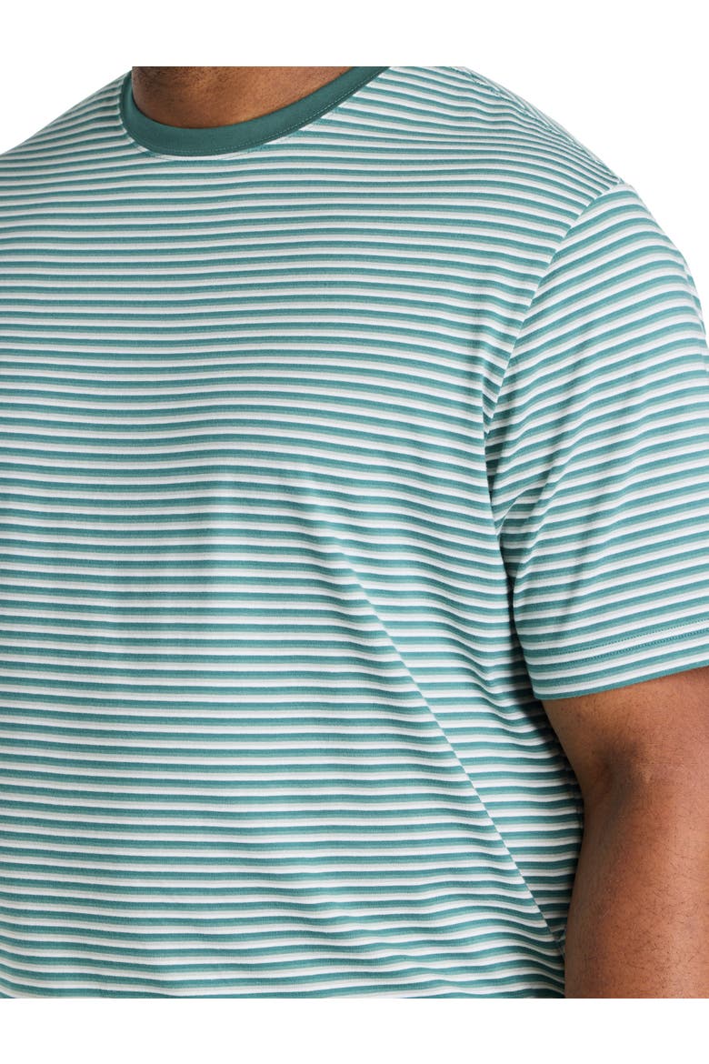 Big & Tall Moisture-Wicking Multi-Striped T-Shirt, Alternate, color, NORTH SEA