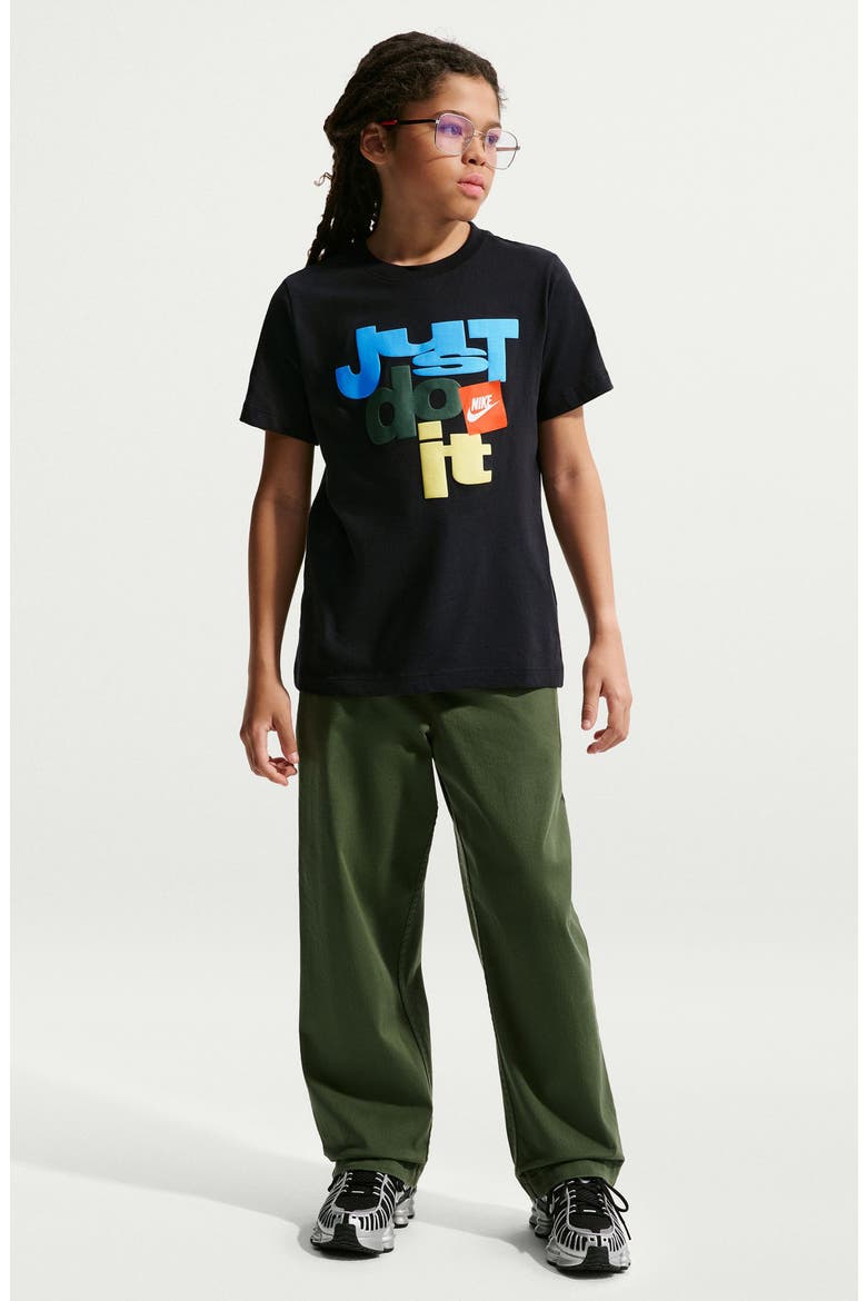Kids' Nike Sportswear Graphic T-Shirt, Main, color, BLACK