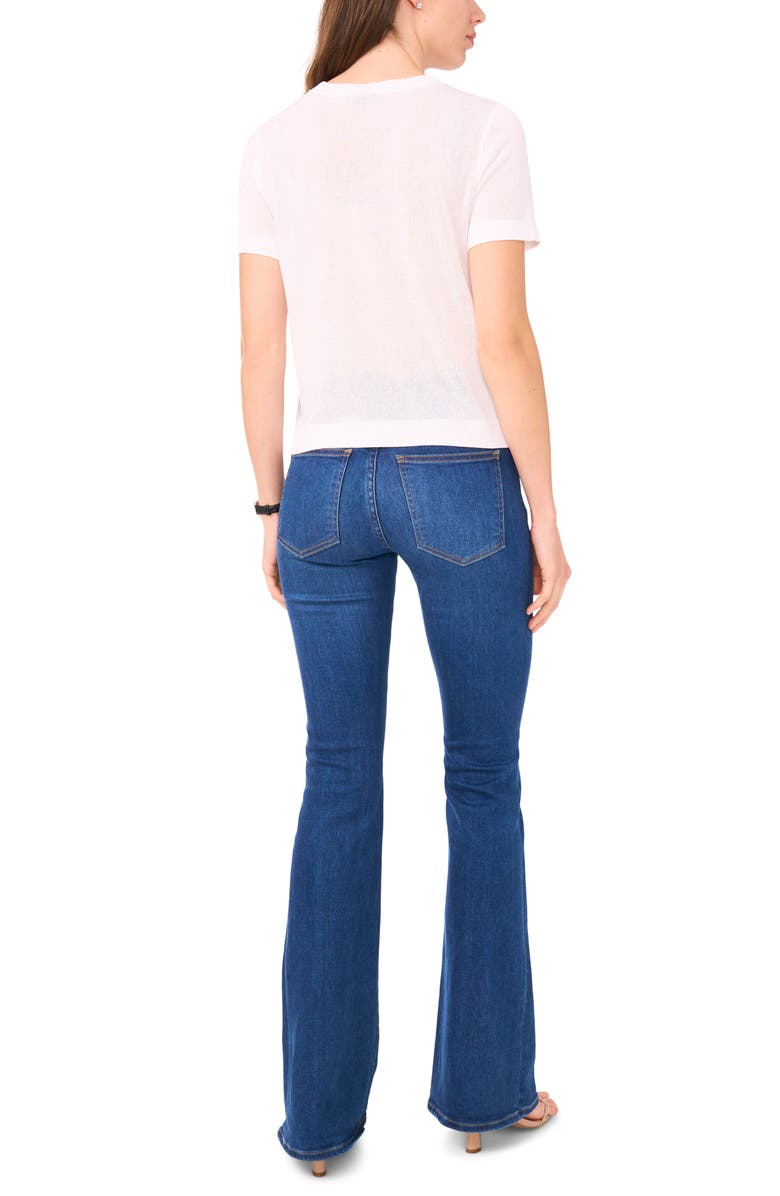 Halogen<sup>®</sup> Short Sleeve Sweater, Alternate, color, Bright White