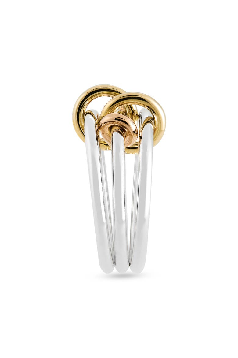 Acacia Mix Linked Rings, Alternate, color, SILVER