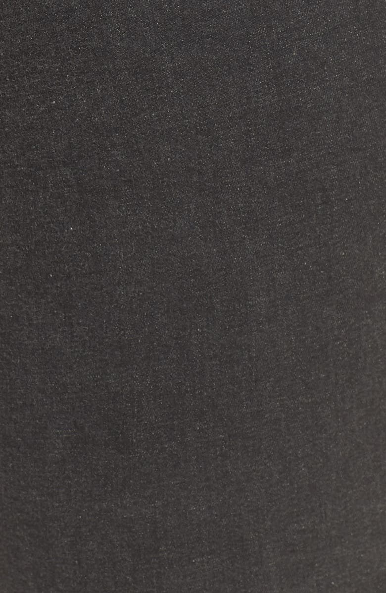 Zeza B by Hue Metallic Knee Patch Denim Skimmer Leggings, Alternate, color, 