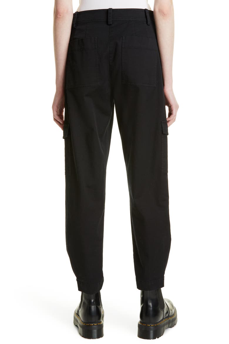 Elian Cotton Blend Utility Pants, Alternate, color, BLACK