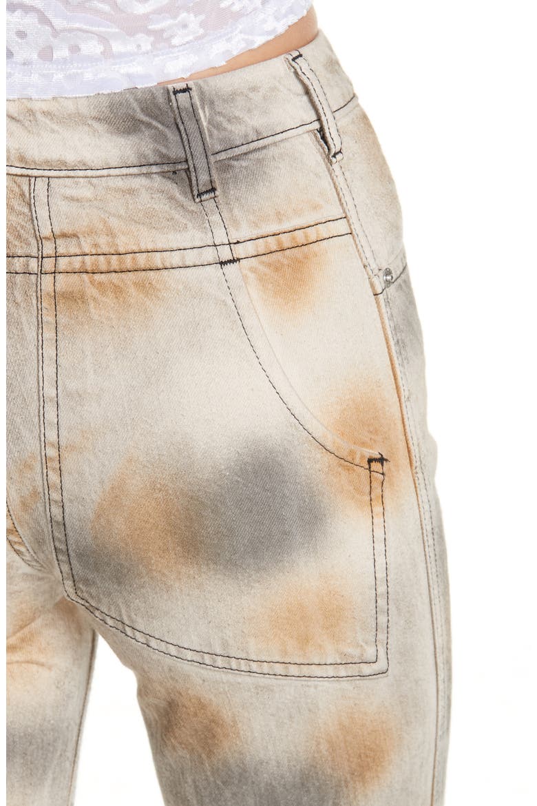 Echkaus Latta EL Tie Dye Straight Leg Jeans, Alternate, color, DIRTY DYE