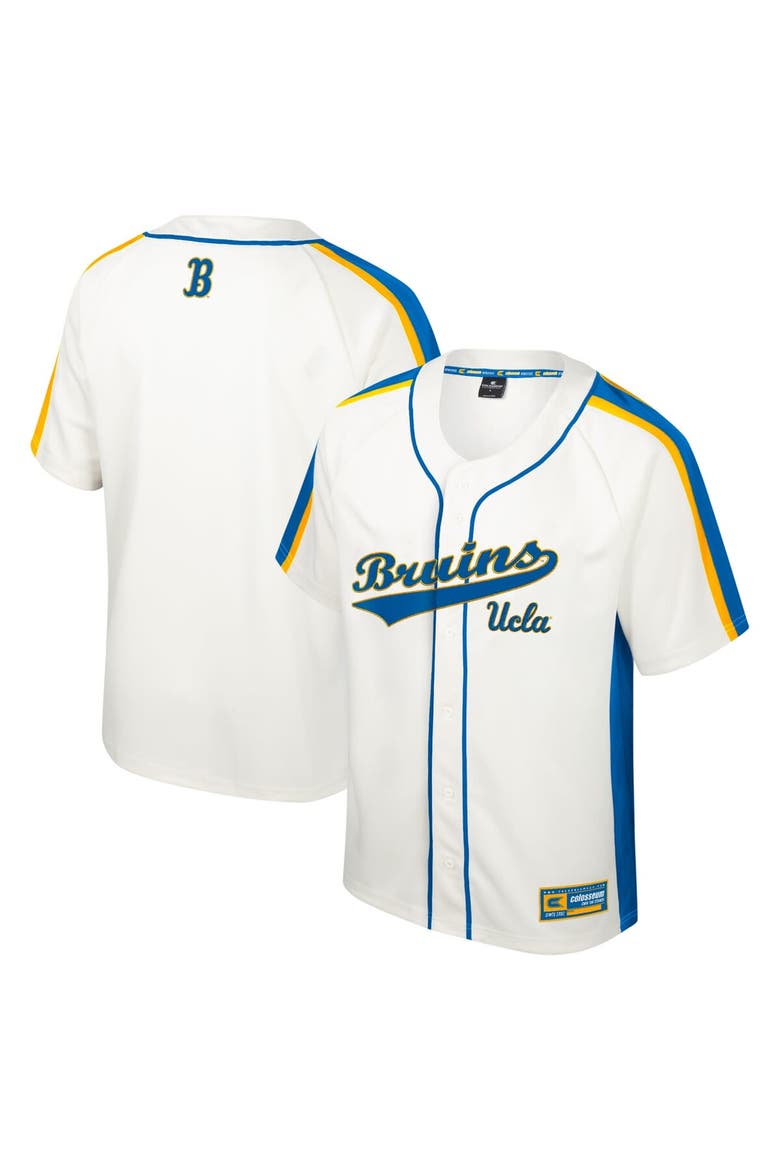 Men's Colosseum Cream UCLA Bruins Ruth Button-Up Baseball Jersey, Main, color, Cream
