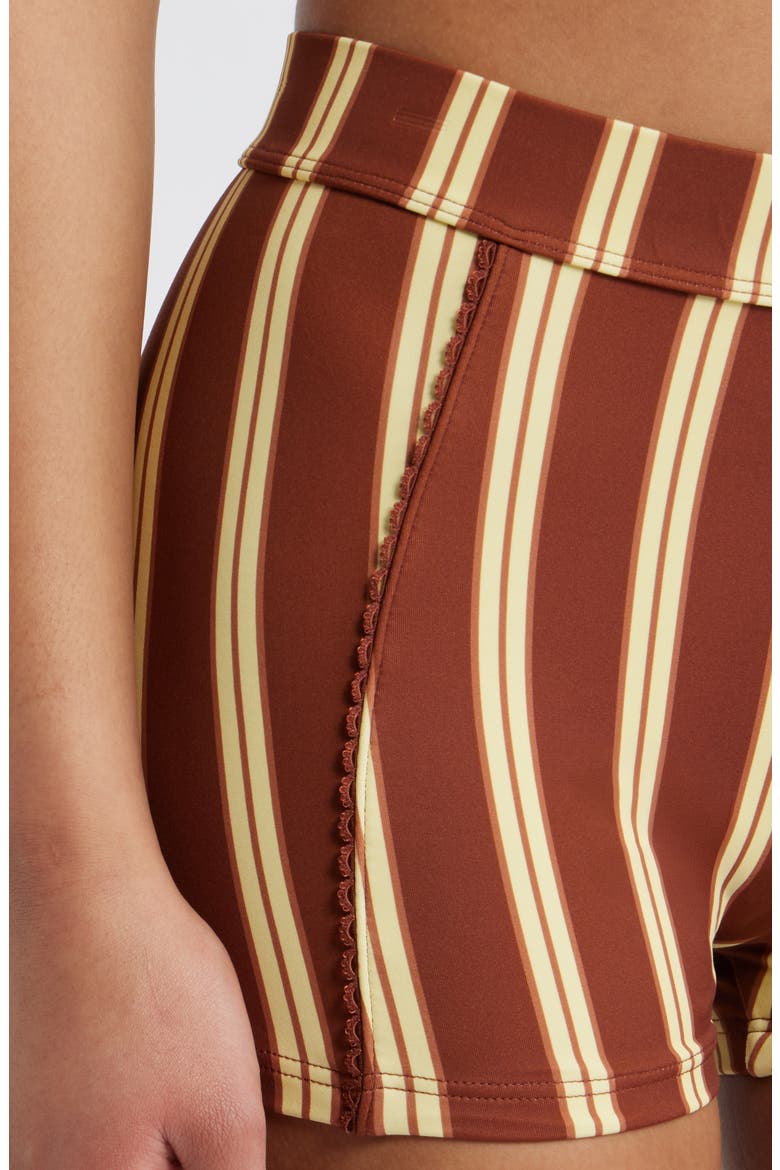 Trudi Swim Shorts, Alternate, color, BROWN