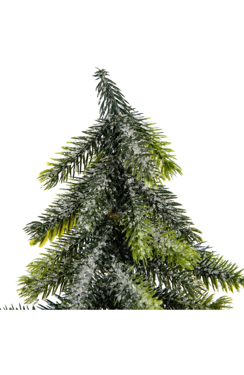 Northlight Mini Iced Downswept Pine Artificial Christmas Trees - 9" - Set of 3, Alternate, color, Green