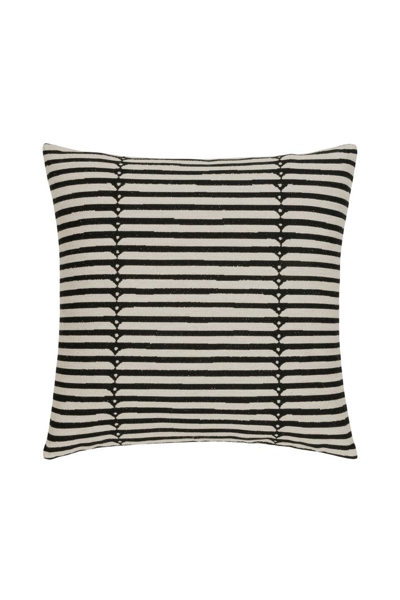 Sincerity Indoor & Outdoor Woven Accent Pillow, Main, color, Ebony