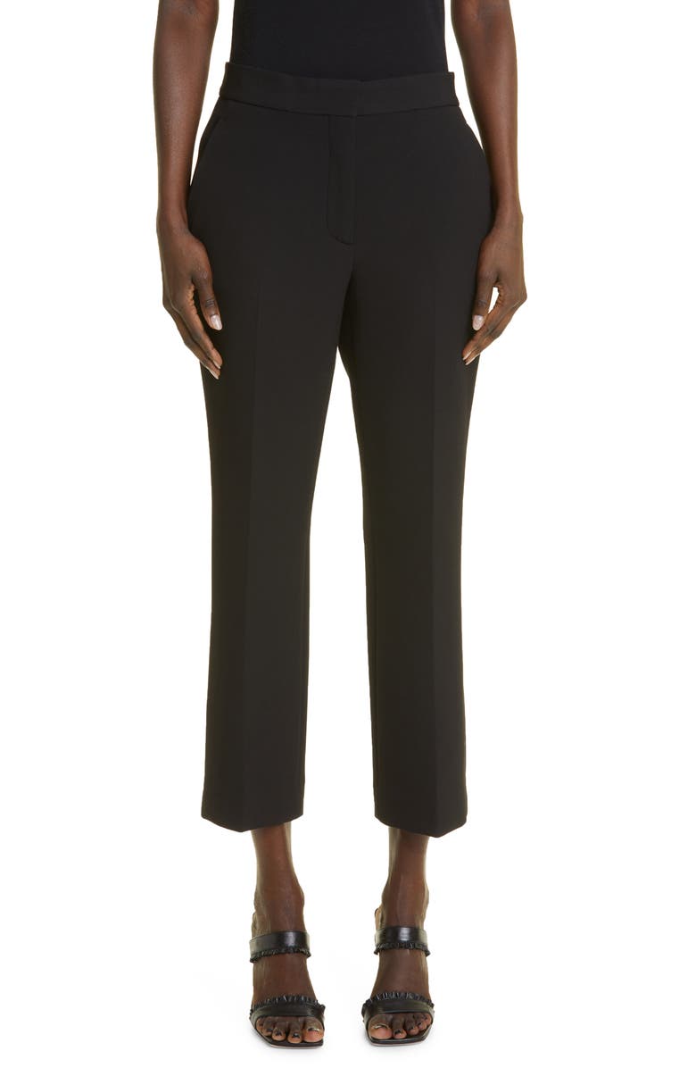 St. John Collection Karla Stretch Crepe Ankle Pants, Main, color, 