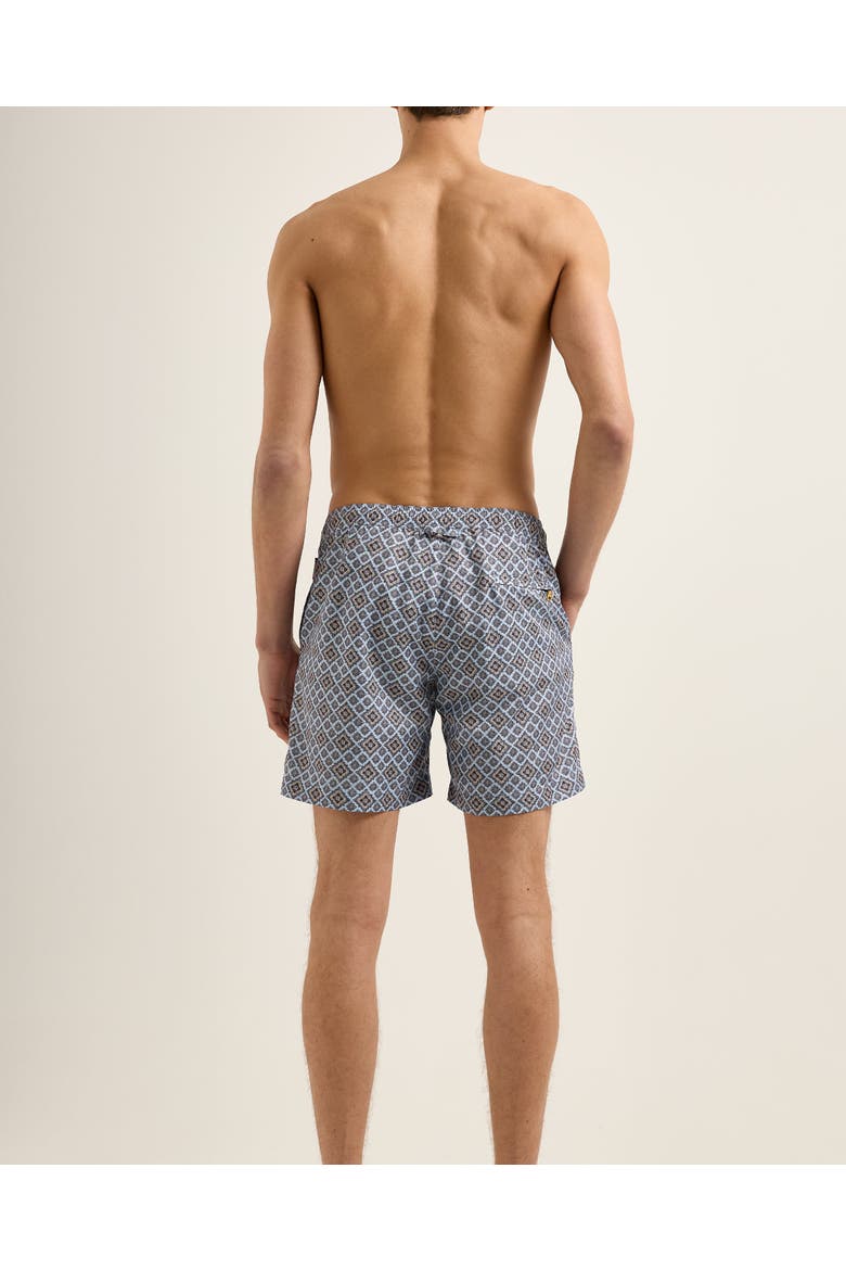 Bulldog Drawcord Mid Length Swim Shorts, Alternate, color, Wave Blue