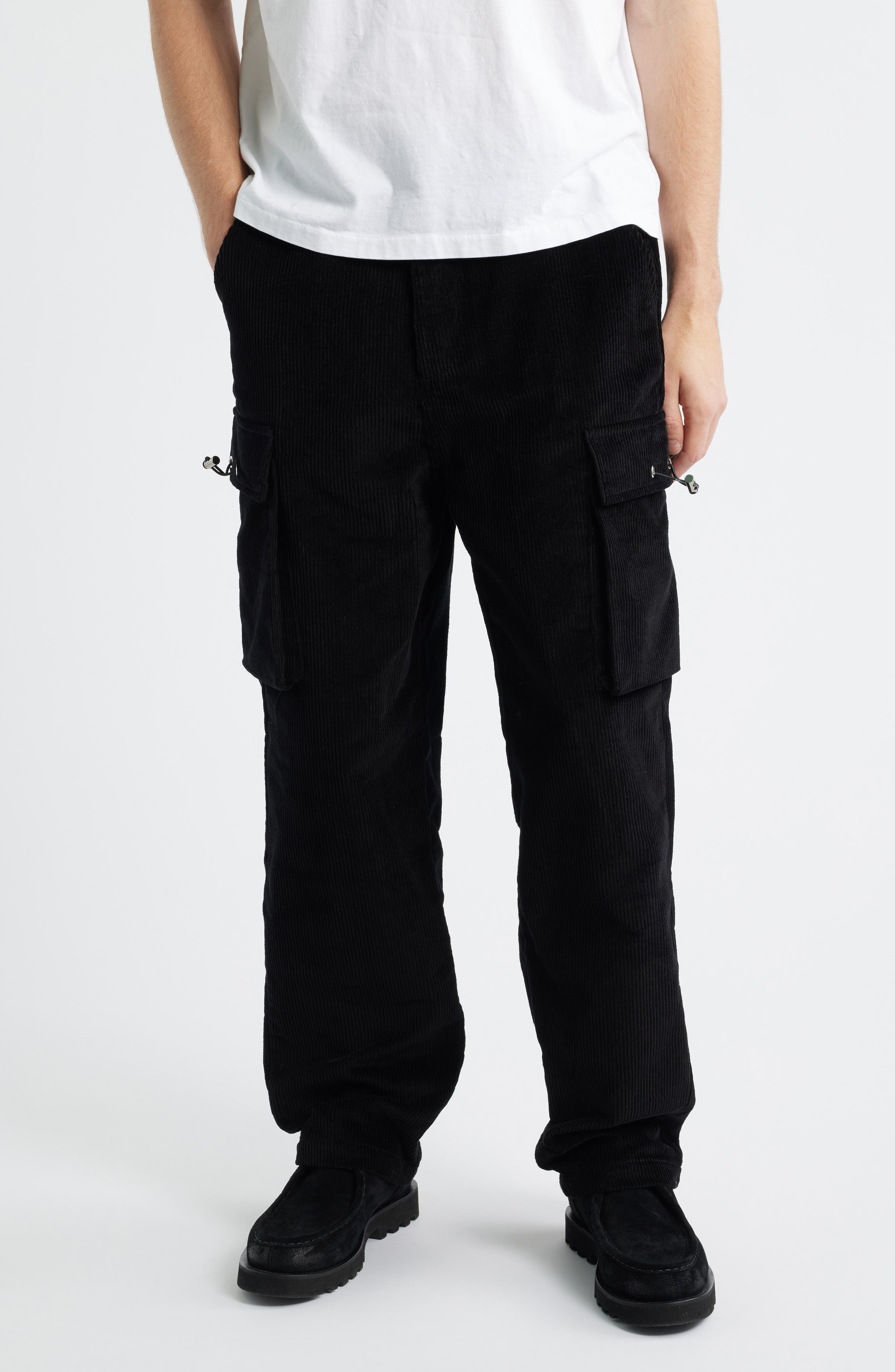 CRIMINAL DAMAGE Laurel Corduroy Pants in Black 