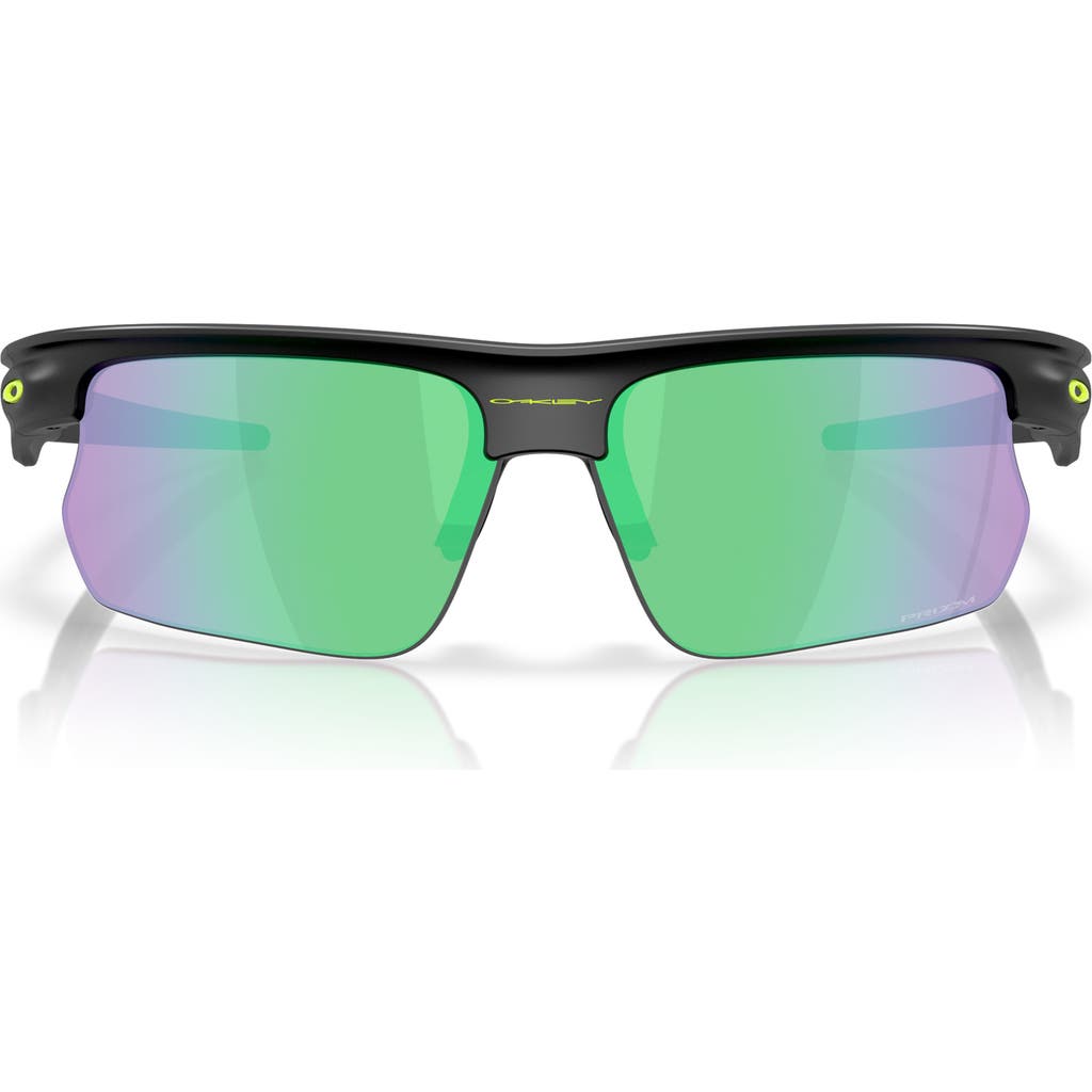 Oakley Bisphera 68mm Prizm™ Gradient Oversize Rectangular Sunglasses In Matte Black/prizm Road Jade