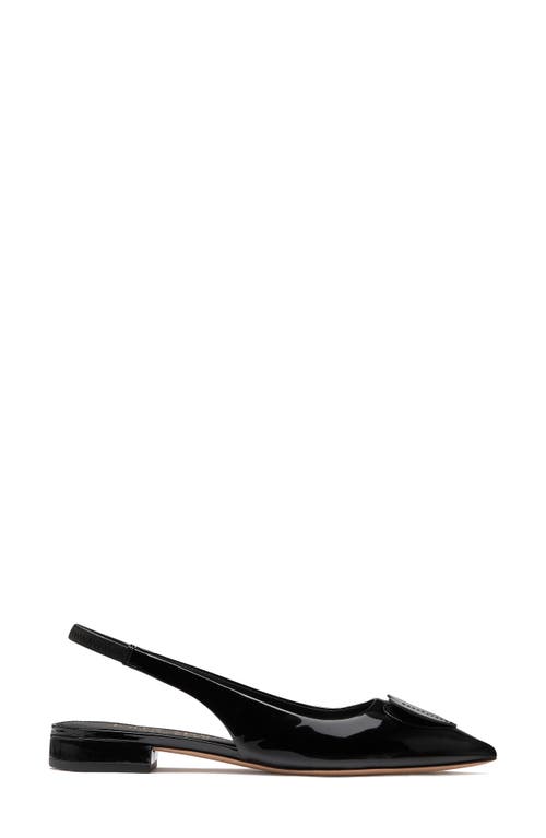 Kate Spade New York Lover Slingback Pointed Toe Flat In Black