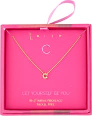 Leith Let Yourself Be You Bubble Initial Pendant Necklace