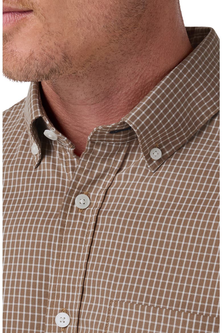 Kennedy Trim Fit Grid Button-Down Shirt, Alternate, color, MOCHA EVERETT GRID