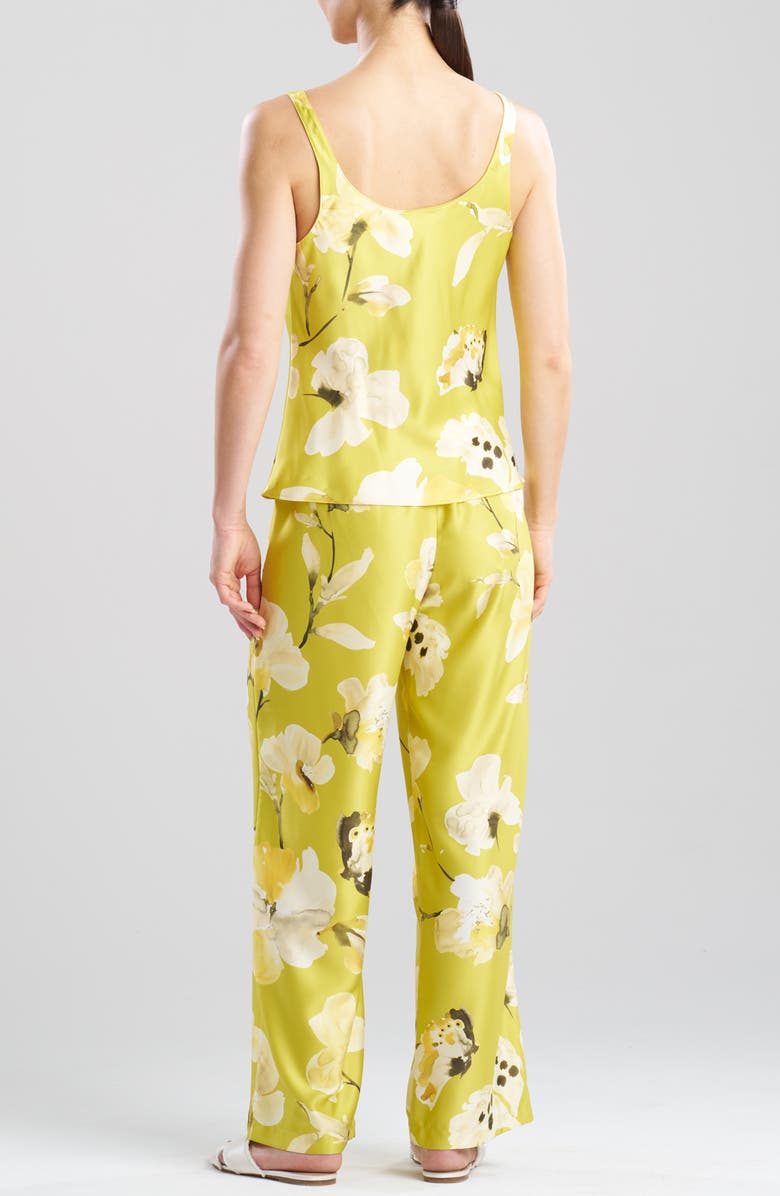 Natori Aurelia Charmeuse Pajamas, Alternate, color, Chartreuse