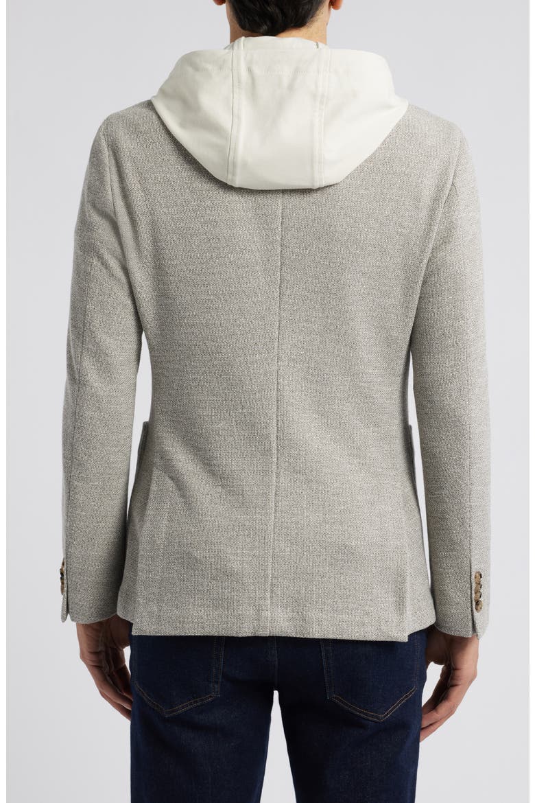 Hanry Knit Sport Coat with Removable Hooded Bib, Alternate, color, LIGHT BEIGE