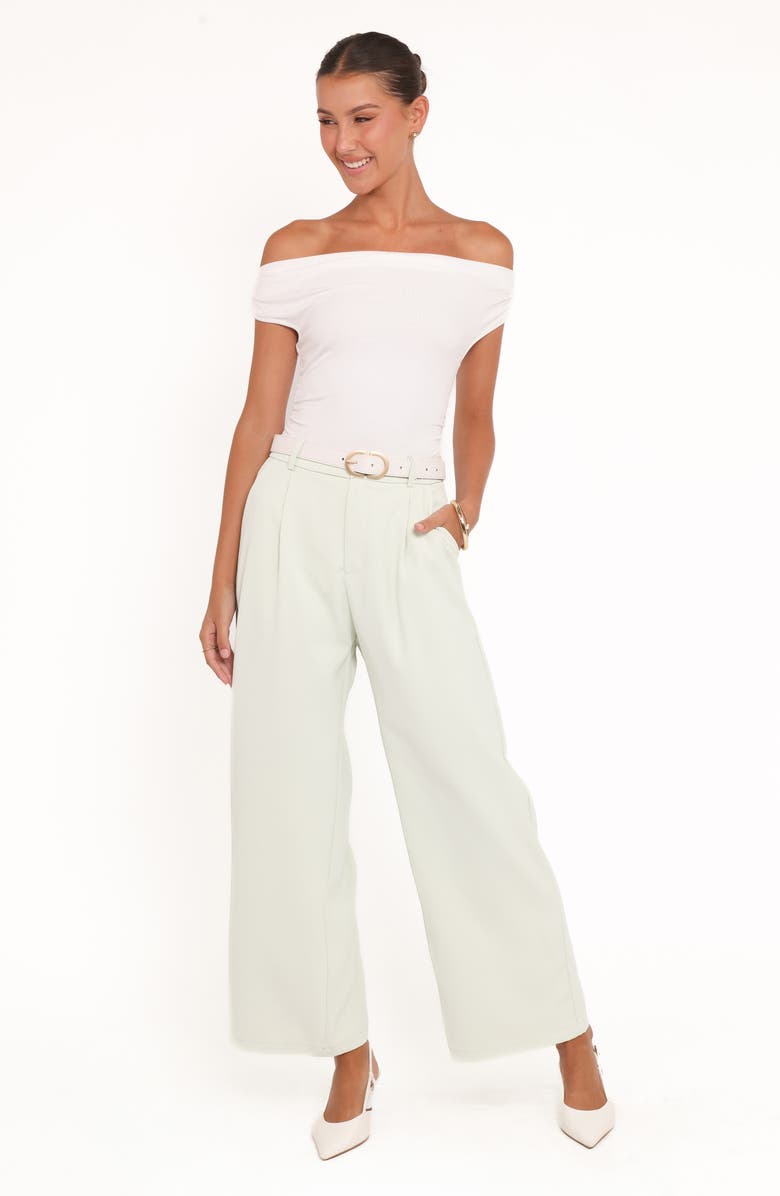 Petal & Pup Lia High Waist Wide Leg Pants, Alternate, color, Sage Green